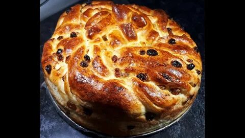 С изюмом пирог с молоком