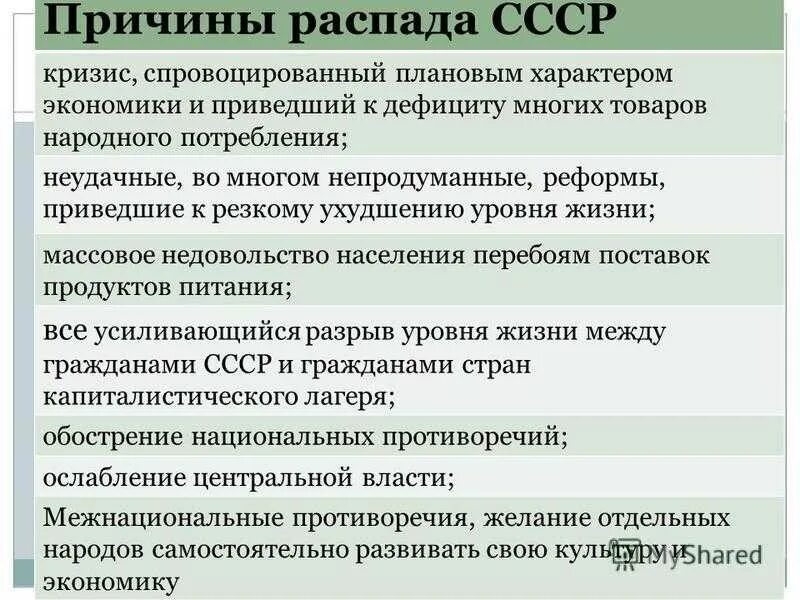 Почему развалился советский. Причины распада СССР кратко. Фундаментальные причины распада СССР. Основная причина распада СССР. Основные причины развала СССР.