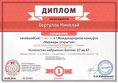 Уровень сайта инфоурок