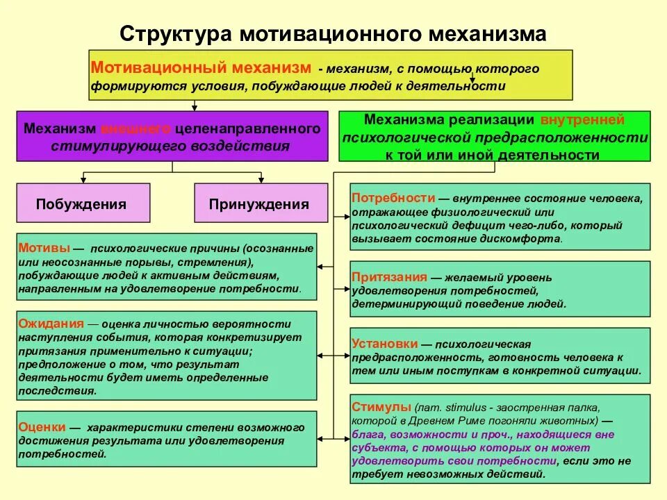 Виды мотиваций личности. Структура мотивационного механизма. Мотивационный механизм. Мотивационный механизм в организации.. Основные механизмы мотивации.