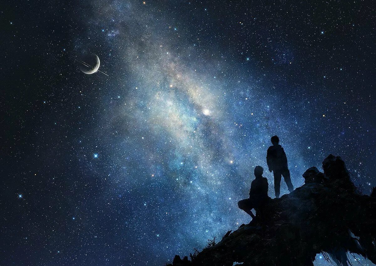 Небо под звездами. Звездное небо и человек. человек со звезды. человек космос звездное небо. двое в космосе.
