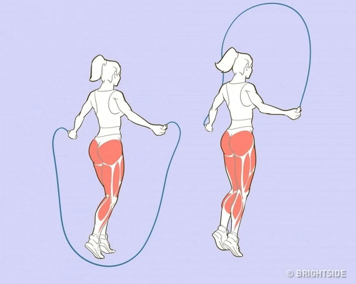 Прыжки на скакалке группы мышц. Упражнения на ягодичные мышцы. Мышцы задействованные при беге. Мышцы задействованные при ходьбе.