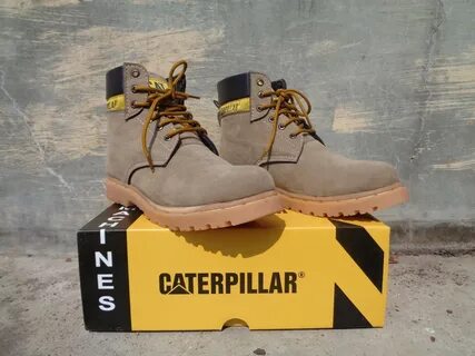 KODE PRODUK : Caterpillar Safety Lion Warna Cream Suede Sepatu safety yang ...