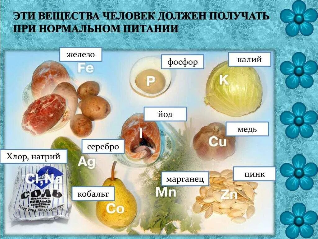 Калий вода хлор железо. Минеральные вещества в организме человека. Минеральные вещества в пищевых продуктах. Источники Минеральных веществ в продуктах. Минералы необходимые для организма человека.