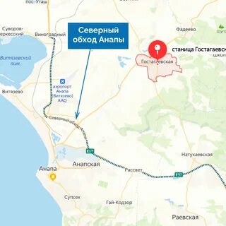 Объездная анапа на карте