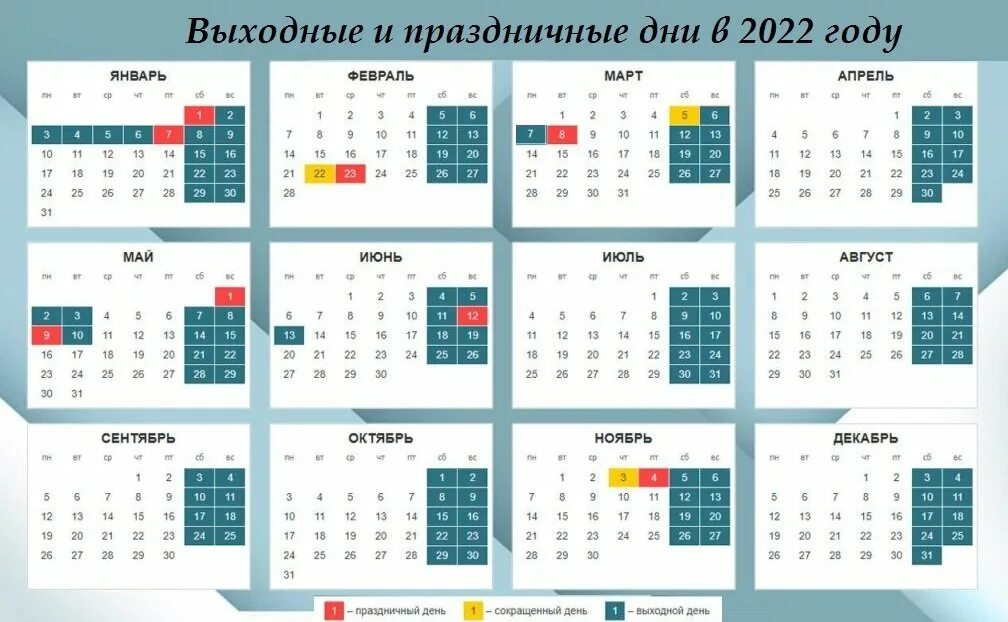 Праздничные дни в 2022 году в России календарь. Календарь выходных и праздничных дней на 2022 год в России. Производственный календарь 2022 года с праздничными днями и выходными. Календарь рабочих дней в 2022 году в России.