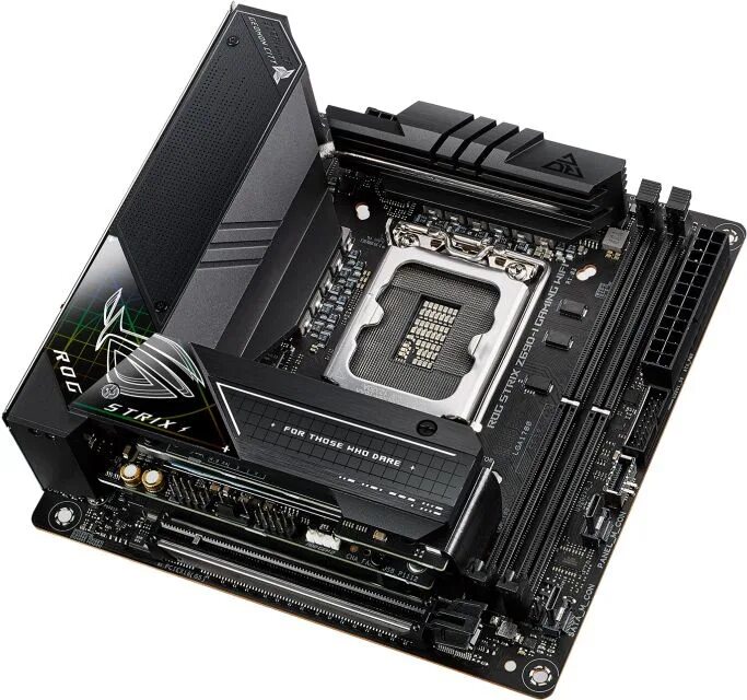 Lga 1700 itx. Z690 Mini ITX. ASUS Mini ITX z690. LGA 1700 Mini ITX. Материнская плата Mini ITX LGA 1700.