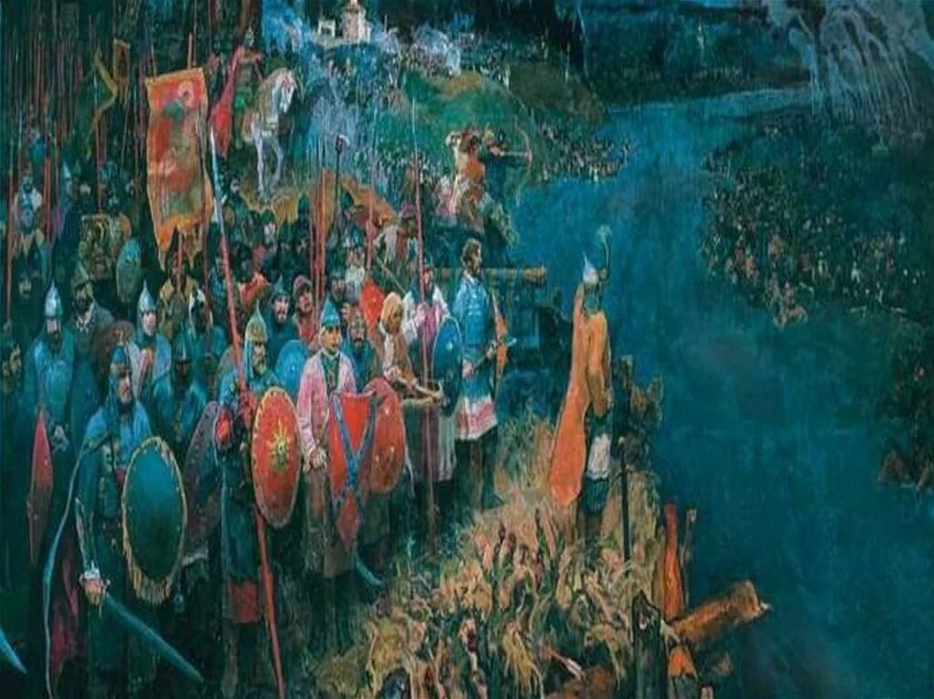 Стояние на угре с ордой. Стояние на реке угре. 1480 год картина.