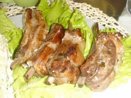 Ребрышки с чесноком