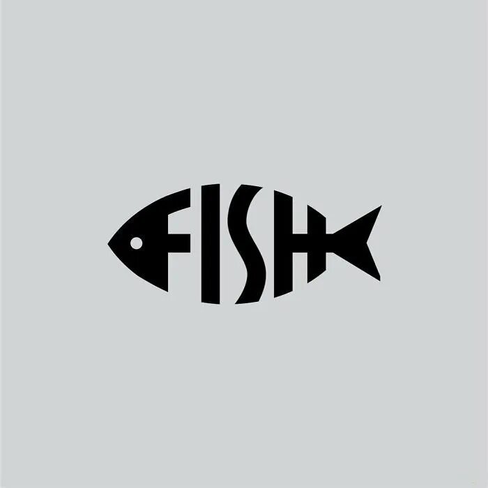 Креативные логотипы. Необычные логотипы. Шрифтовые логотипы. Креативный шрифтовой логотип. Слова из букв рыбы