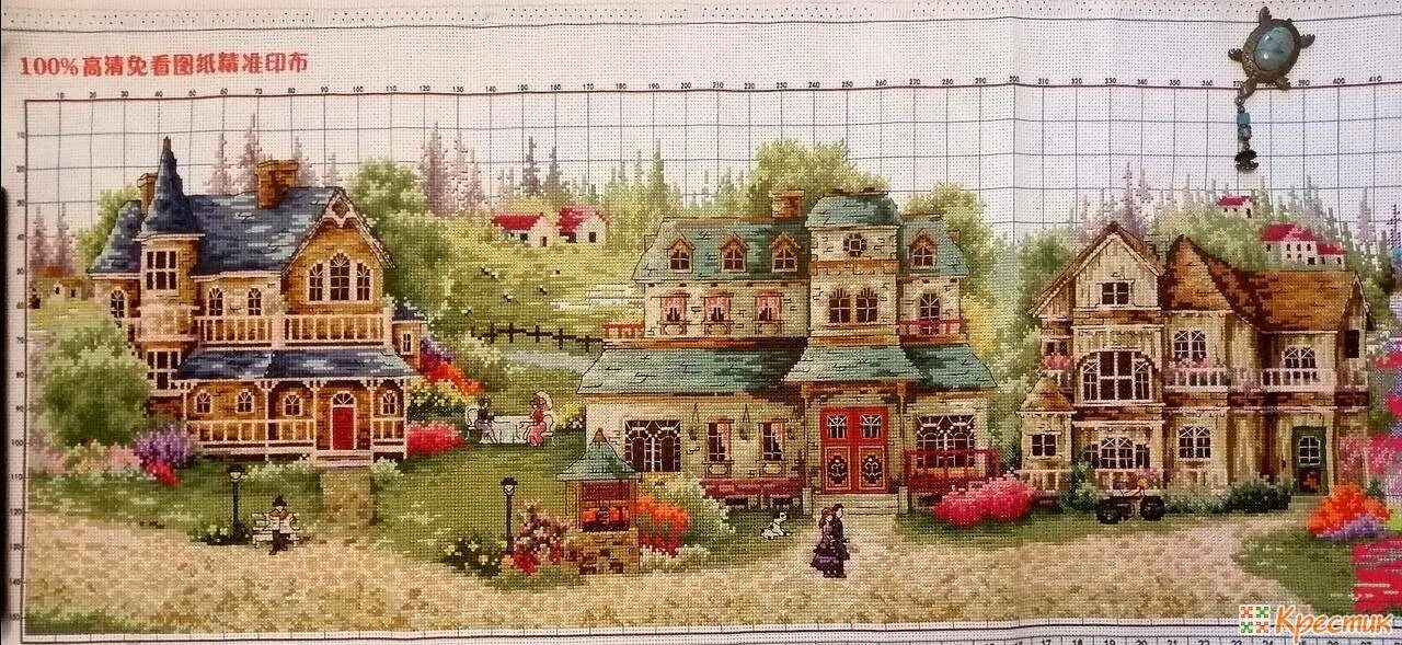 Набор для вышивания крестом «dome» вышивка 80302 - зелёная деревенька. Вышивка от панна девочка в ромашках. Вышивки фирмы dome-. Зеленая деревенька dome. Вышивка крестом дом.