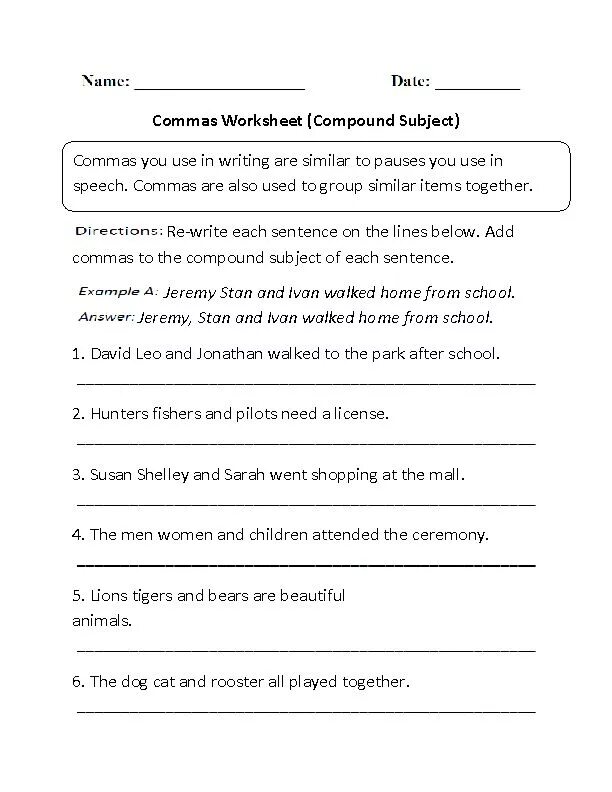 Compound sentence exercises. Complex compound sentences worksheet. complex sentences worksheets. commas worksheet. compound sentences exercises.