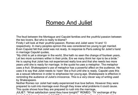 Romeo and juliet montagues and capulets