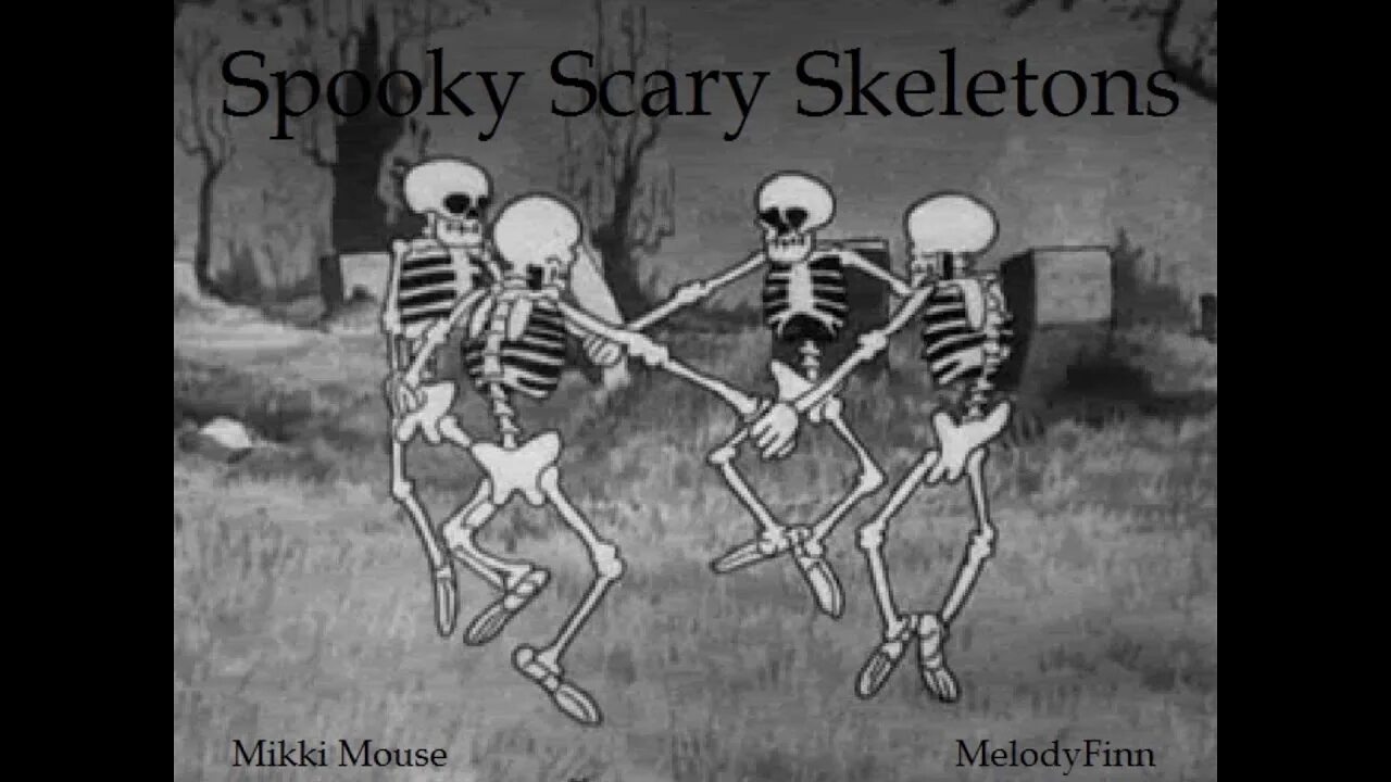 Spooky scary текст. Года «Spooky, Scary Skeletons»,. СПУКИ скэри скелетон.