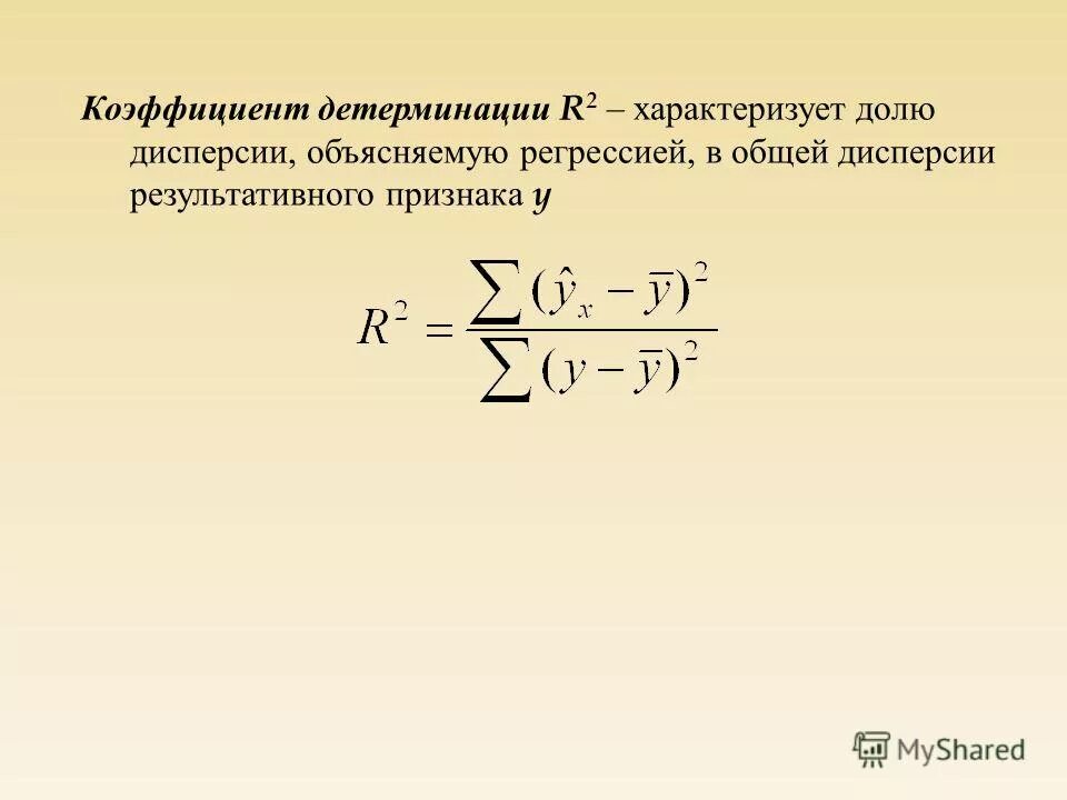 Коэффициент детерминации модели