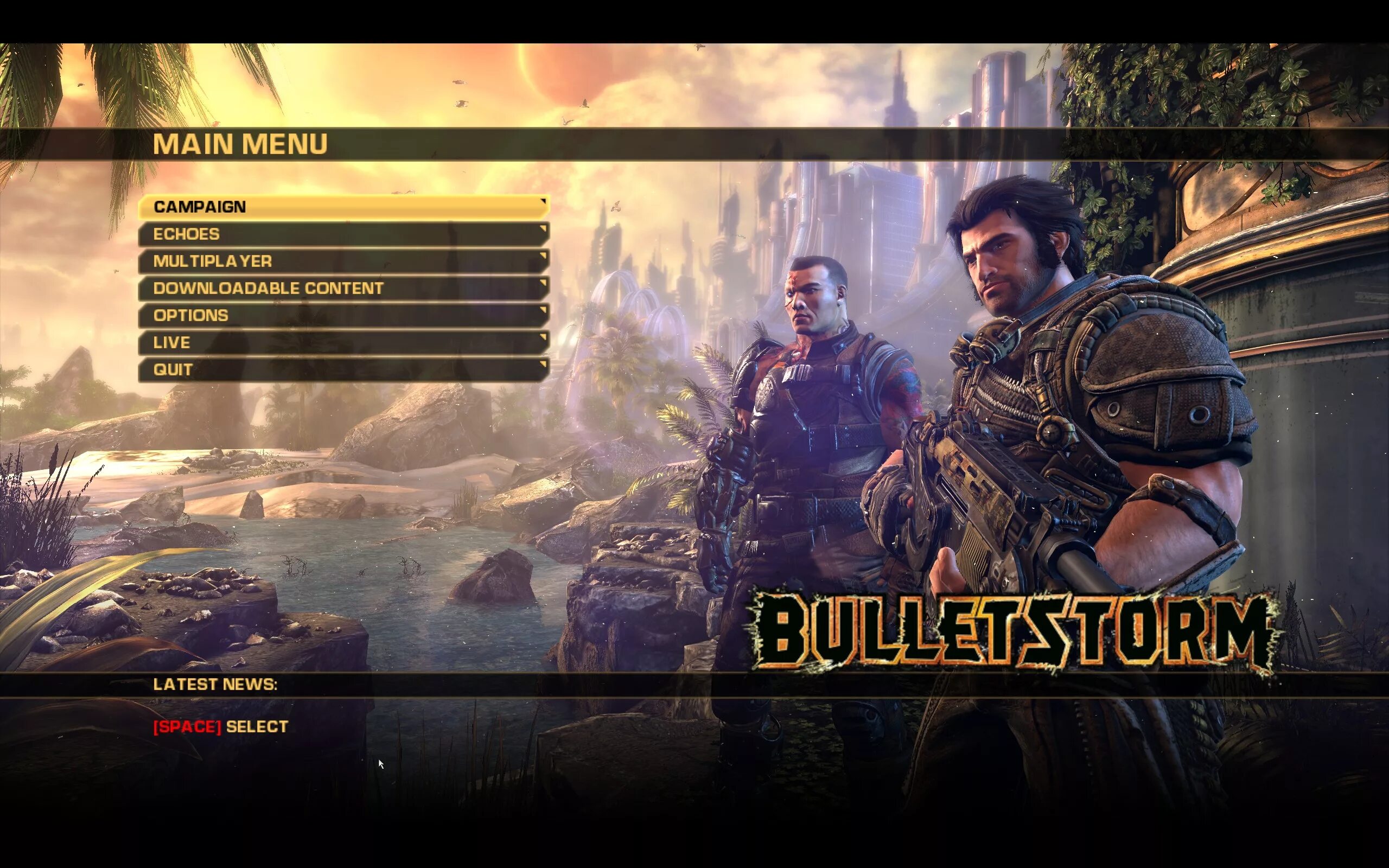Игра булетшторм. Меню игры. Основное меню игры. Bulletstorm прохождение. Games main menu