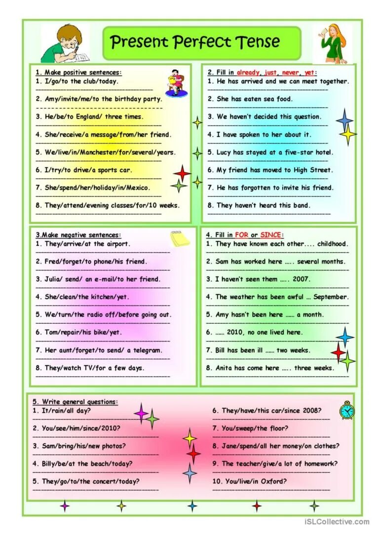 Present perfect в английском языке Worksheets. Perfect Tenses в английском exercises. The present perfect Tense. Present perfect упражнения Worksheets. We lived here since