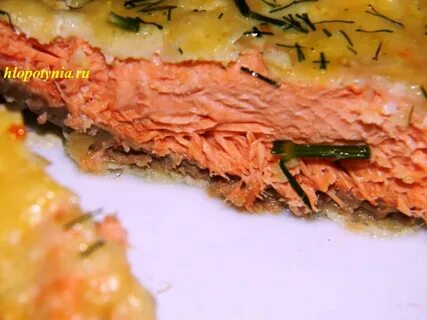 Кижуч в духовке с овощами
