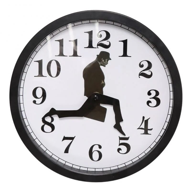 Прикольные настольные часы. Глупые часы. Прикольные часы. Silly walks Clock. Беззвучные часы