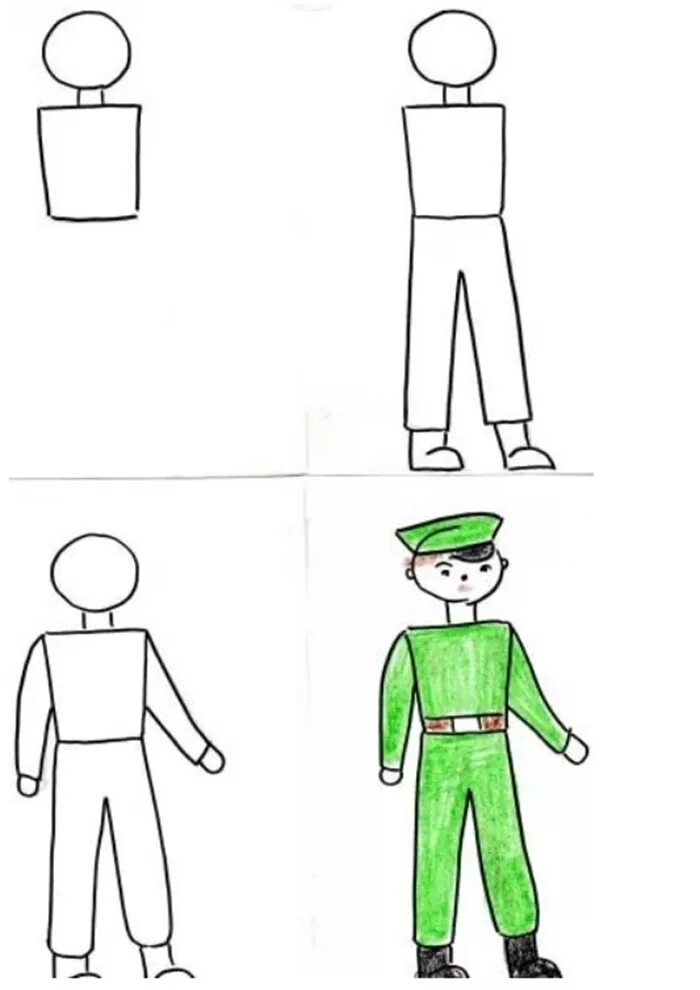 Нарисовать человека 2 класс