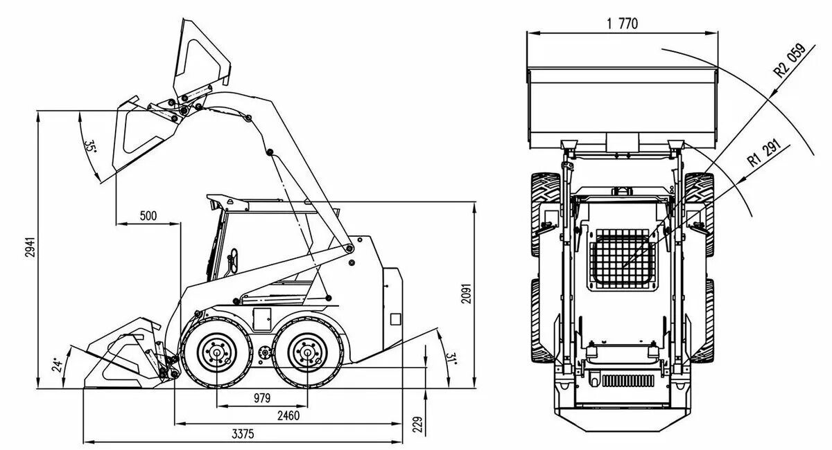 Bobcat размеры