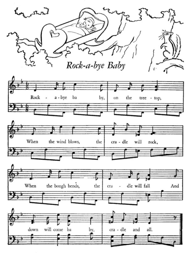 Song sheet. Rock a Bye Baby Ноты. Bye Bye Baby Ноты. Rock a Bye. Piano Kids Music Songs.