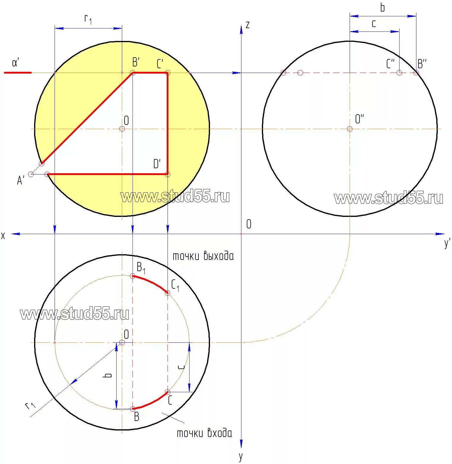 проекция сферы начертательная геометрия. сфера в 3 плоскостях. сфера в 3 плоскостях. сечение сферы плоскостью начертательная геометрия. сечение шара проецирующей плоскостью.