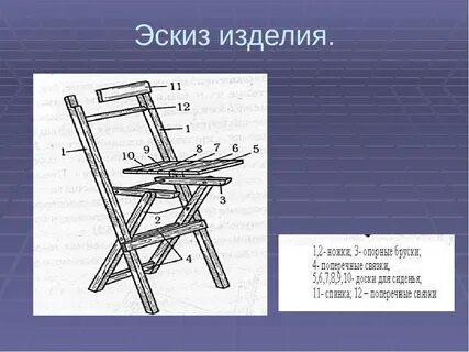 Складной табурет чертежи