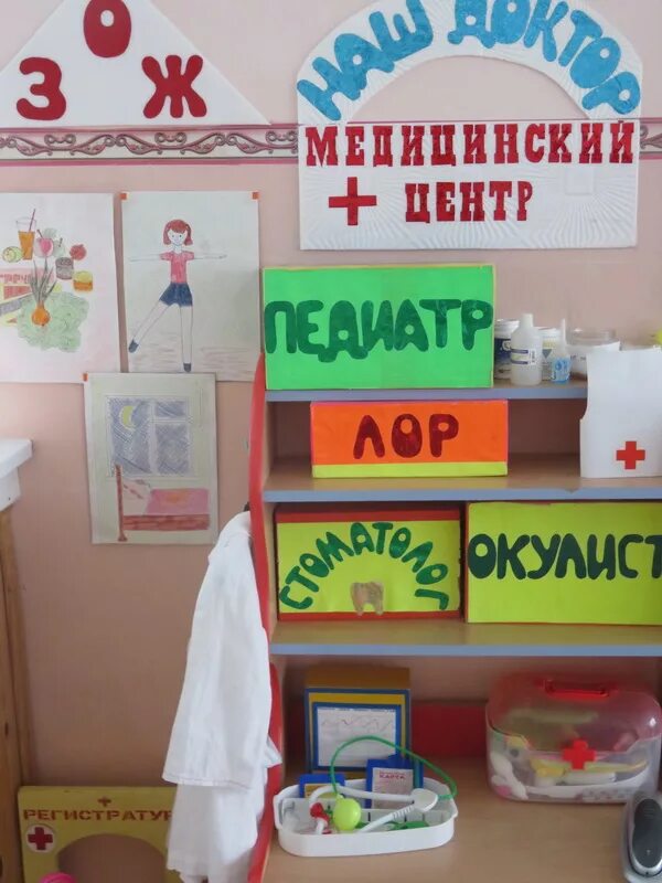 Зона сюжетно ролевых игр в детском саду. Игровые зоны в детском саду. Атрибуты для сюжетно-ролевых игр. Уголок больница в детском саду. Уголок больница в детском саду.