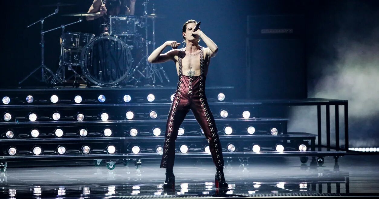 Eurovision finals. Группа Maneskin Евровидение 2021. Манескин Дамиано Евровидение 2021. Måneskin Евровидение 2021 солист.