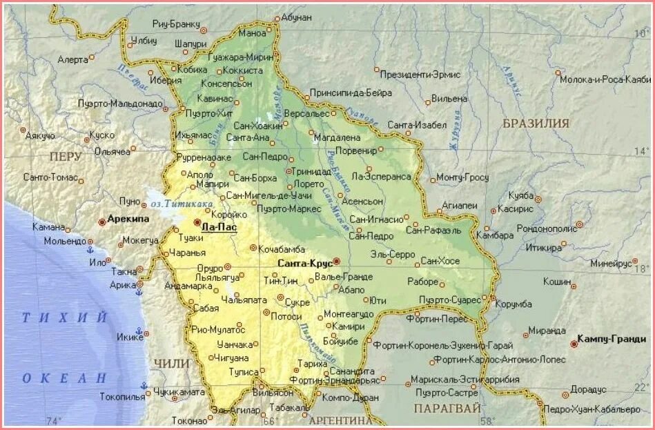 Столица Боливии на карте. Карта Боливии на русском языке с городами подробная. Боливия где находится на карте. Карта Боливии с городами. Карта боливии показать