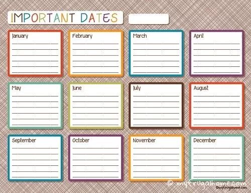 Important dates. Распечатка даты. Dates for Calendar. Make a Calendar with important Dates for you на русском. Date of Birth Calendar.