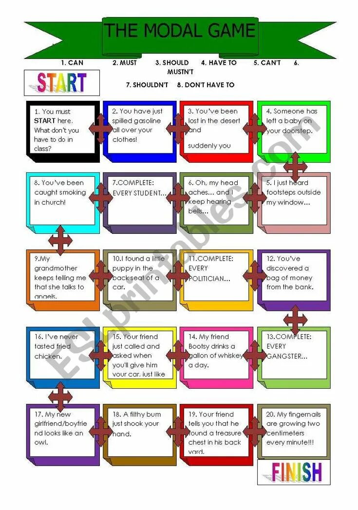 Modal verbs Board game. Модальные глаголы в английском языке Worksheets. Must Board game. Must have to Board game. Should practice