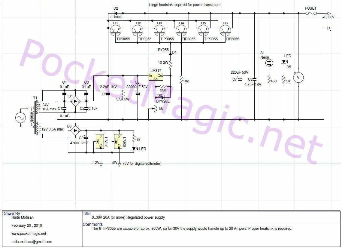 Лабораторный блок питания 30 вольт 10 ампер. Стабилизатор напряжения на кт827 схема. Блок питания для трансивера 13. Схема блока питания 30 ампер. Лабораторный блок питания на микросхеме lm723.