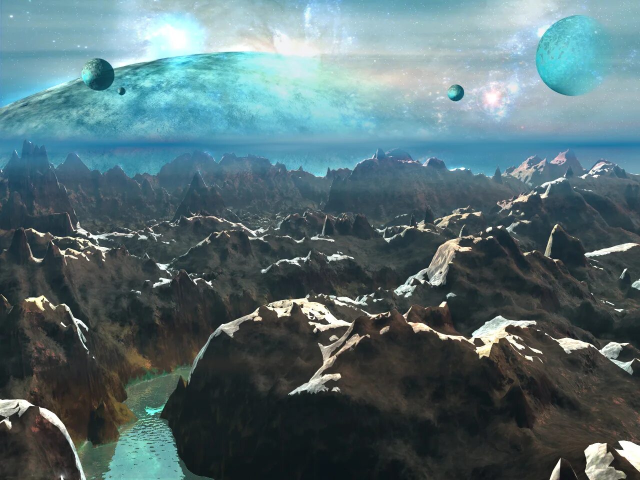 Blue Solar System 3D-Passion.com