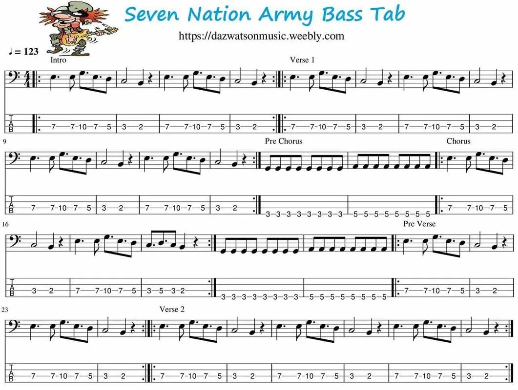 White Stripes Seven Nation Army табы. The White Stripes - Seven Nation Army Ноты для гитары. 7 Nation Army табы гитара. Seven Nation Army Ноты бас.