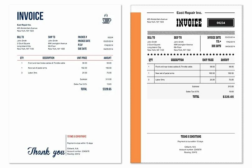 Invoice issue