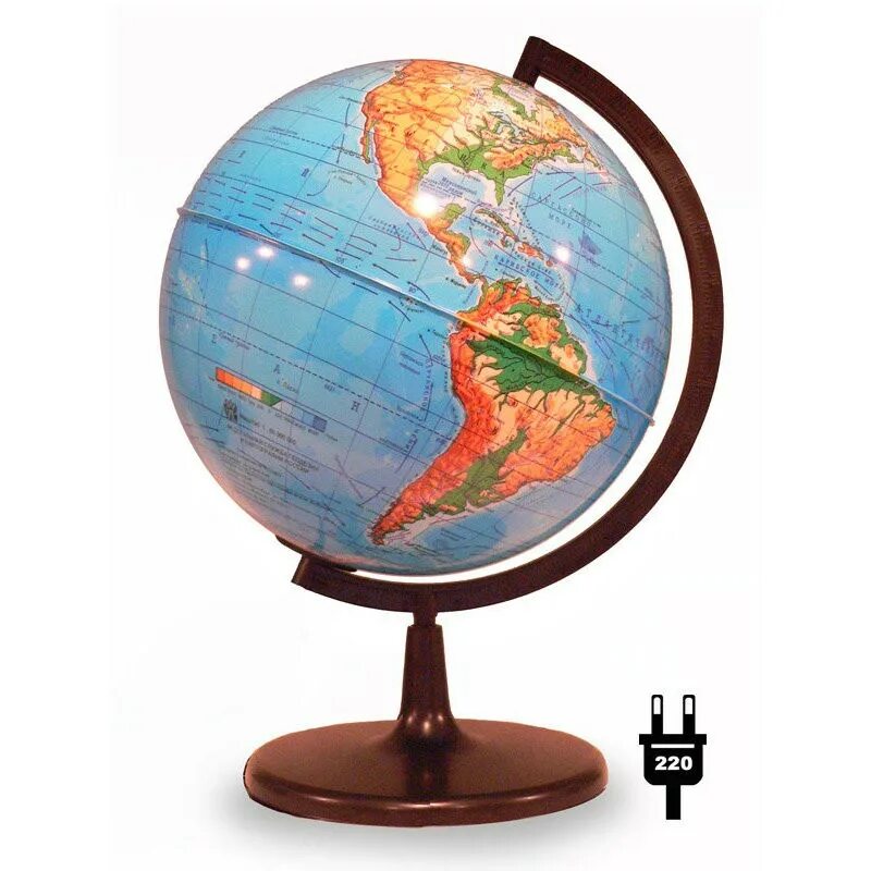 Глобус ландшафтный Глобусный мир 200 мм. Глобус физический диаметр 210 мм с подсветкой арт.10006. Глобус физический Глобусный мир, 21см,. Модель земли.