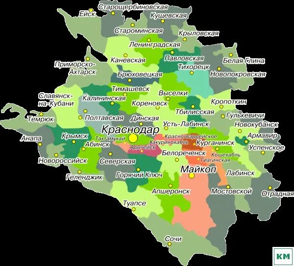 Крыловы краснодарский край. Станицы Краснодарского края на карте. Карта Краснодарского края села станицы. Станицы Краснодарского края список на карте. Краснодарский край станица станицы на карте.