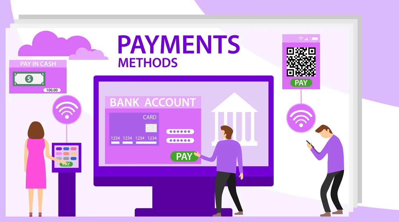 Pay method. Payment method. Electronic payment methods. Payment methods vector. Pay methods vector.