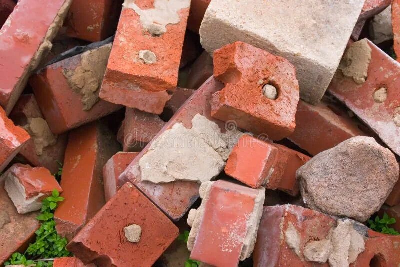 Bricks are made of