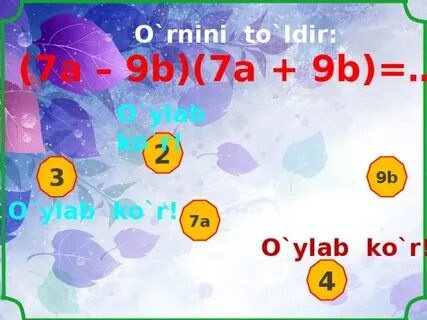 Algebra 7 sinf