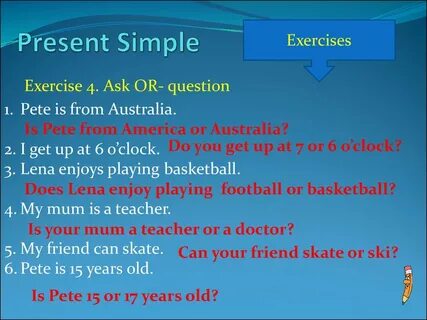 Present simple exercises