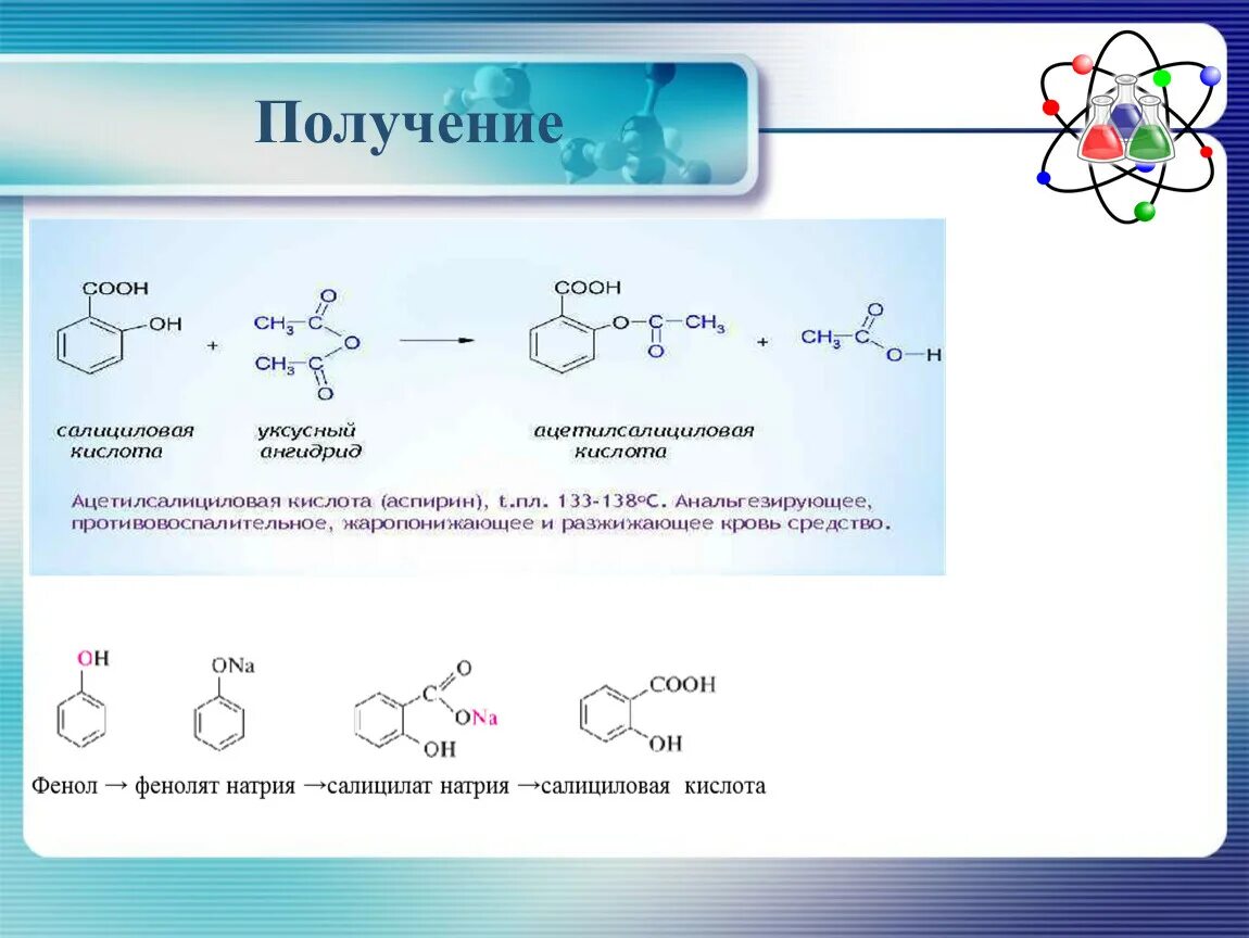 Реакция получения ацетилсалициловой кислоты. Синтез салициловой кислоты из фенола. Этерификация салициловой кислоты механизм. Фенол и карбоновая кислота.