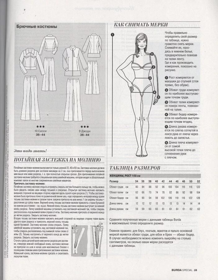 Какие размеры в бурде