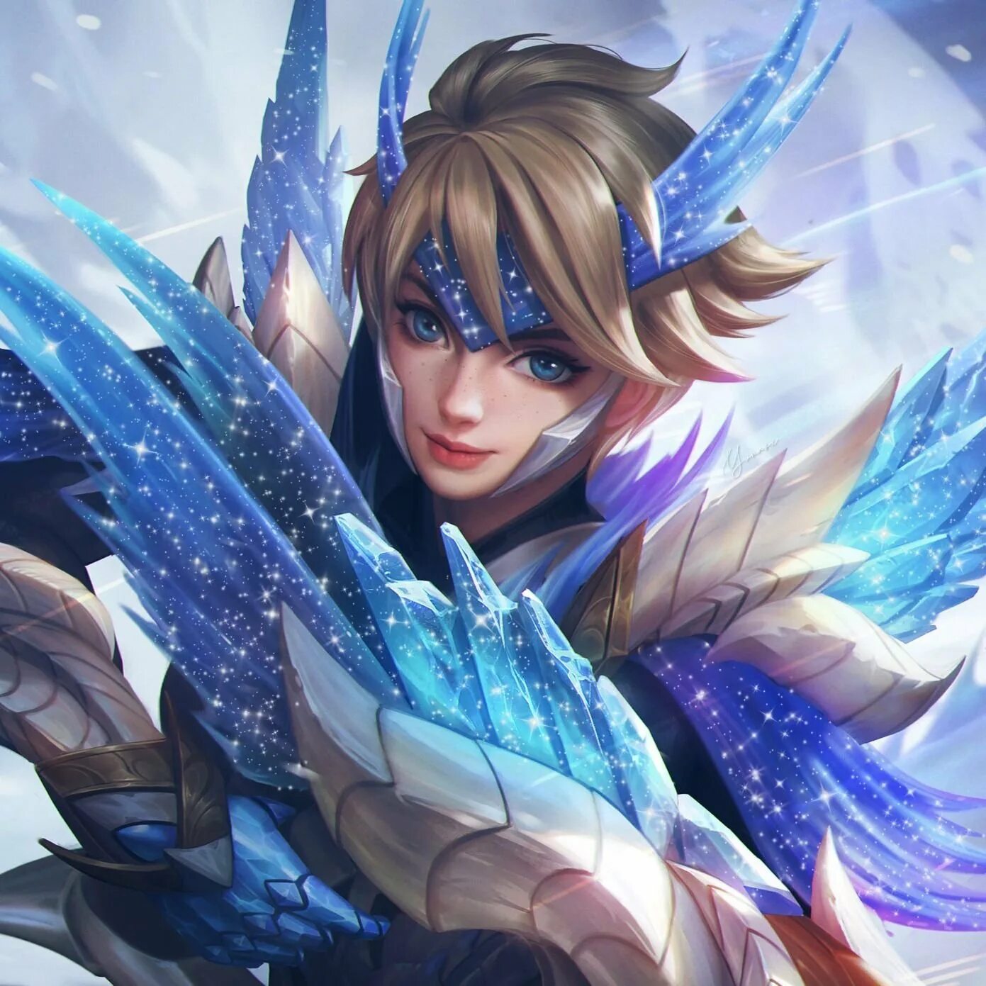 Аватарки для мобайл ледженс. Кимми мобайл легенд. mobile legends kimmy art. аватарки для мобайл легенд. кимми ледяные крылья.