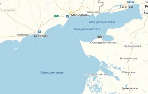 Какое море рядом с азовским