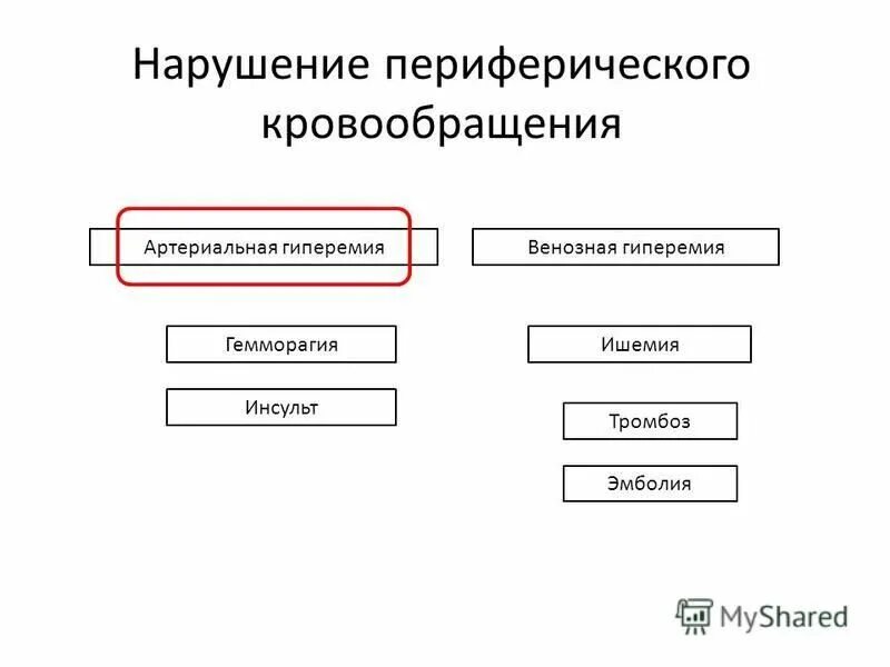 Нарушение периферического кровообращения. Резистивная модель периферического кровообращения. Нарушение периферического кровообращения ишемия. Логическая структура темы «нарушение кровообращения».