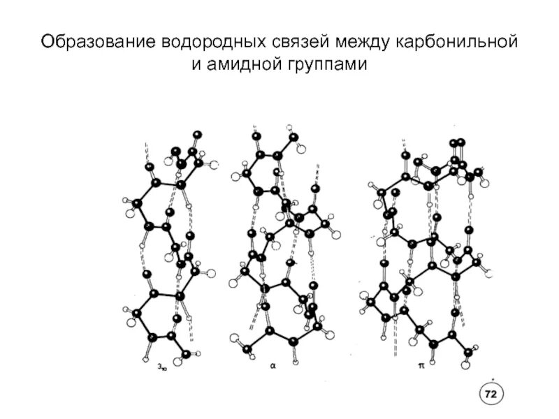 Формирование водородных связей