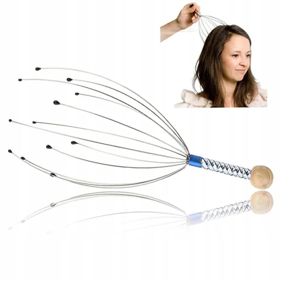 Стимулирование волос. Octopus Scalp Massager. Массажер для головы. Массаж для головы прибор. Массаж головы массажером.